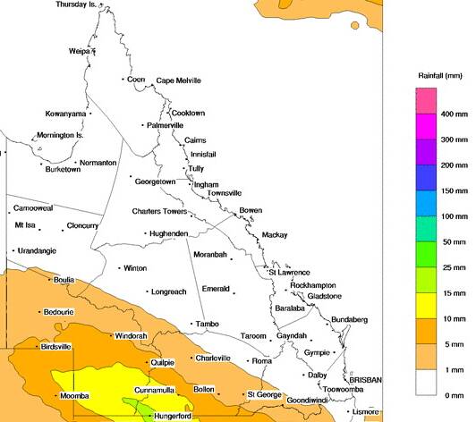 Queensland's rain is expected to start in the south west on Friday.