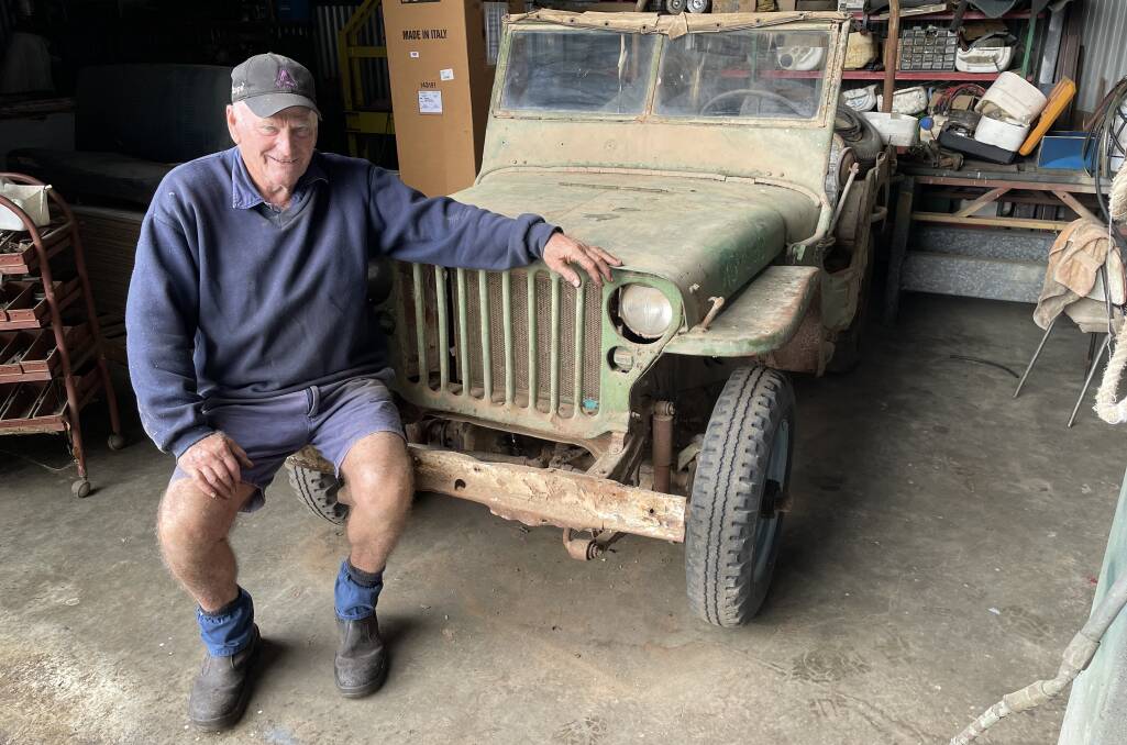 More than 40 WWII Jeeps that have passed through Roger North's workshop.