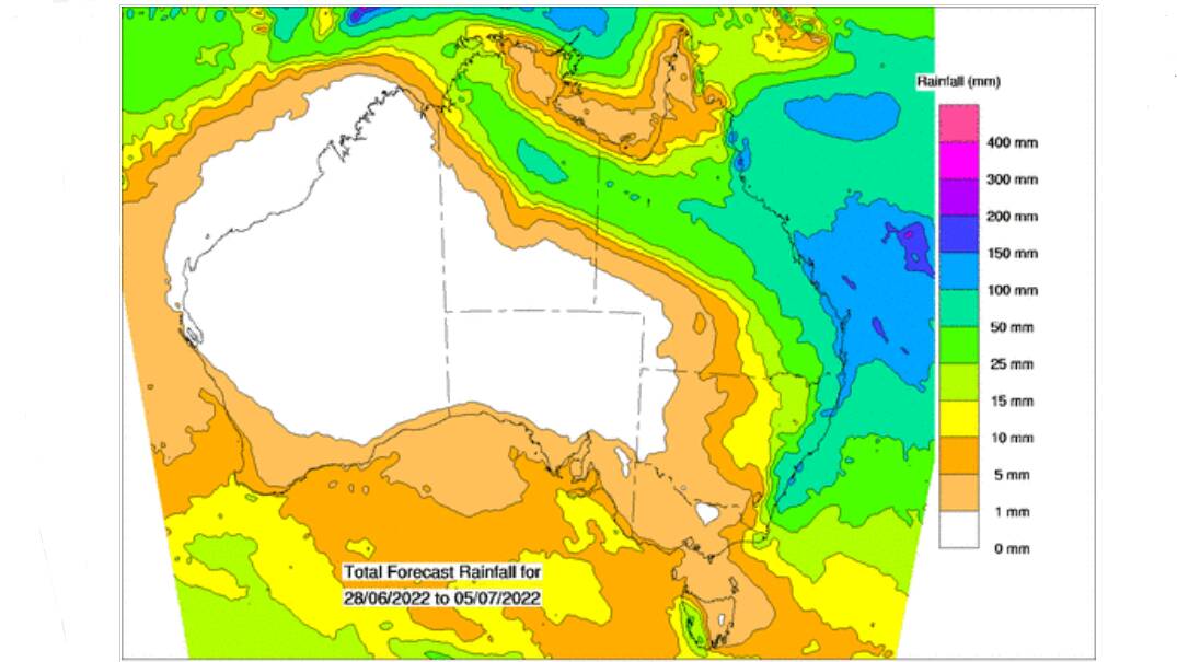 JULY RAIN: More of Queensland is set to receive widespread rain from Friday. Picture - BoM